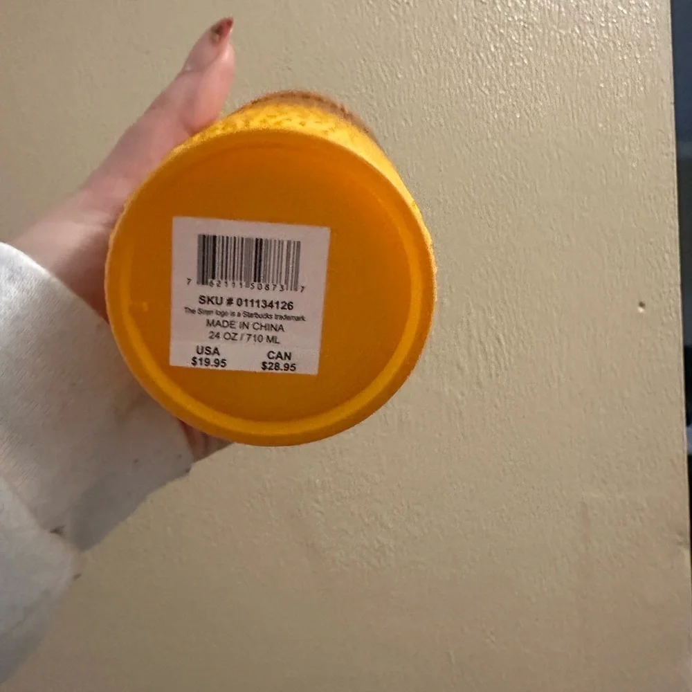 Starbucks Yellow Textured Tumbler